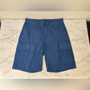 George Cargo Shorts 32 Blue Cotton Blend Pockets Hiking Walking